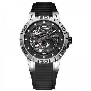 Baogela New Top Brand Luxury Men \\\\\'s Watches Skeleton Men For Waterproof Wlistwatch 6772 Black